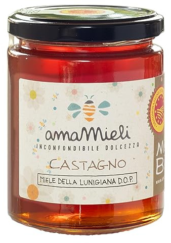 Amamieli - Miele della Lunigiana DOP | Inconfondibile dolcezza al fiore di Castagno | da Agricoltura Biologica | 400gr