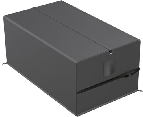 METRO Professional Housse de protection pour table de terrasse, polyester, 100 x 180 x 75 cm, noir