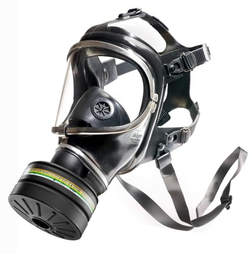 Dräger Panorama Nova RA - Máscara de protección completa con filtro de protección civil contra emergencias biológicas y químicas - máscara antigas reutilizable