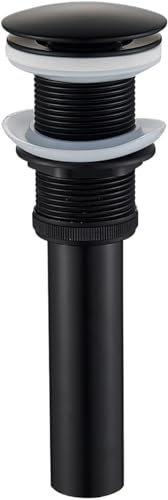 EQQHJL Waschbeckenstöpsel, Abfluss, Waschbecken, Waschbecken, Pop-Up-Ablauf, Abfallstopfen, Badezimmer-Wasserhahn-Zubehör, Messing, Mattschwarz/Chrom/Gold/gebürstetes Gold (Color : Matte Black F3 N)