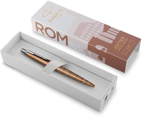 Parker Jotter Kugelschreiber | Sonderedition | Rom Bronze in silberner Ausführung | Blaue Tinte | Geschenkbox
