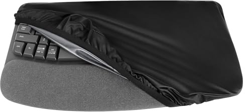 Geekria Tastatur-Schutzhülle, staub- und spritzwassergeschützt, kompatibel mit Logitech Wave Keys Wireless Ergonomic Tastatur (Schwarz)