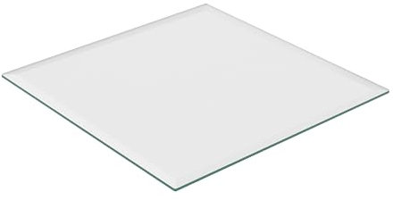 Relaxdays Plaque en Verre de sécurité trempé, pour Table et cheminée, carrée, 80x80 cm, 8 mm d'épaisseur, Transparente