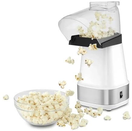 UQACHG Machine à Pop-Corn Machine à Pop-Corn à Air Chaud Blanc ménage Automatique Popper à maïs Professionnel Machine à Pop-Corn équipement Accessoires