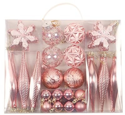 Fcnjsao Set mit 40 auffälligen Weihnachtsbaumschmuck-Anhängern für magische Urlaubsatmosphären