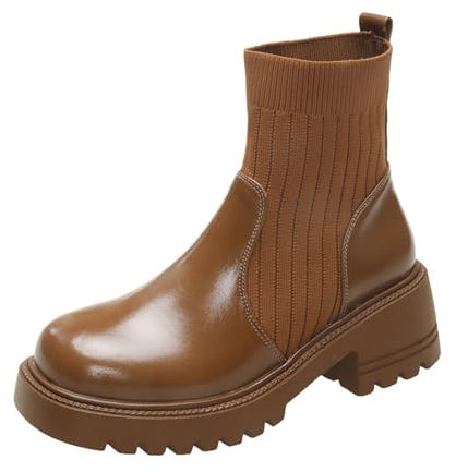 Generisch angebote des tages heute Cowboystiefel Damen Damen Chelsea Mit Rutschfest Sohle Casual Spitze Zehe Klobiger Blockabsatz Winte black week angebote barfußschuhe damen sale