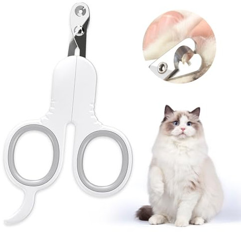 Krallenschere Katzen, Krallenschere Für Hunde, Abgeschrägte Konstruktion, Katzenkrallen Schneider, Nagelknipser Mit Positionierloch, Anfänger Toll Geeignet, Einfach Zu Bedienen Und Sicher