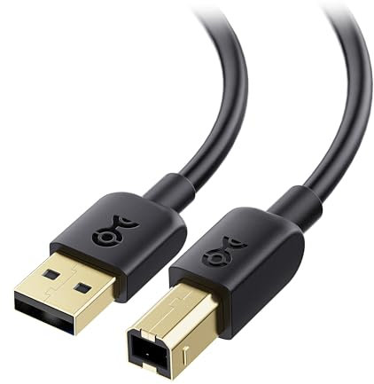 Cable Matters Long USB Printer Cable - 15ft, USB A to B Cable, Compatible with Printer, External Hard Drive, Audio Interface, Scanner, MIDI Controller, MIDI Keyboard, Black