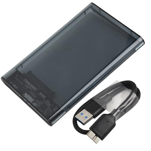 For-USB 3.0 para tipo C a SATA HDD para disco duro externo de 2.5 pulgadas, carcasa de PC transparente, transferencia de datos de alta velocidad de 5 Gbps, tamaño compacto 1382 cm, fácil instalación