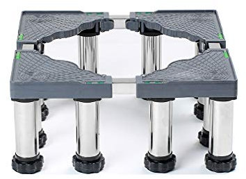 MYRDBT Socle Lave Linge, Socle de réfrigérateur réglable à roulettes, Plateau de Base surélevé de 19 à 22 cm, Support de Lave-Linge en Acier Inoxydable pour Meubles, cuisinières, Lave-Vaisselle