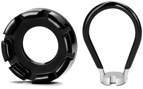Uxreoib 2 Pcs Clé à Rayons ,Outil pour Réglage Réparation de Roues de Vélo,6 Tailles Calibre 10-15,Bicycle Spoke Wrench pour VTT Vélo Route pour Truing Réparation Vélo Roues de Cyclisme(Noir)
