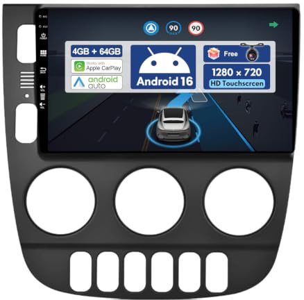 BXLIYER 9 Pouce 4G+64G Autoradio pour Mercedes-Benz W163 ML320 ML350 ML400 ML500 (1997-2005) GPS Radio - sans Fil Carplay Android Auto - Android 16 - Caméra arrière - 2 Din - Dab Volant Bluetooth DSP