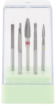 ZJchao 7pcs Taladro de Clavos Conjunto de Tungsten de Tungsteno Carbide Arte de Uñas Pedrupas para la Pedicura de Manicura en Casa o Salón