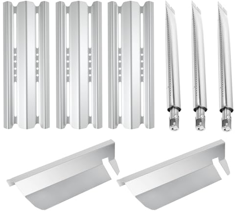 WELL GRILL - Set di Ricambi per Barbecue a Gas Broil King Sovereign & Signet & Monarch, Copertura Bruciatore in Acciaio Inox Flav-R-Wave e Bruciatore a Doppio Tubo e Accessori per Aromatizzazione BBQ
