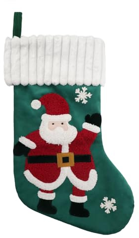 Lustiger Weihnachtsstrumpf Cartoon Nikolausstrumpf Nikolausstiefel zum Befüllen Und Aufhängen Nikolaussocke Hängestrümpfe Christmas Stocking Weihnachtsdekoration für Kamin Weihnachtsbaum Wand Treppe