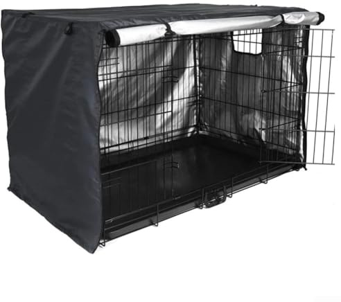 Abdeckung für Hundekäfig mit atmungsaktivem Oxford-Stoff-Design, leicht zu öffnen für schnellen Zugriff und Pflege (106,7 cm)