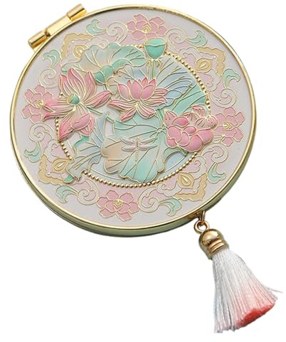 Klappbarer Taschenspiegel, ergonomischer gebogener Griff, Zubehör, kompakter Taschenspiegel, für Familie, Freunde, Männer, Frauen, Erwachsene, Kinder, Zuhause, drinnen und draußen, Reisen