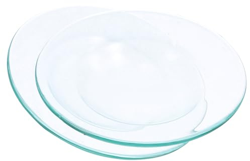 MOTHNUR Placas de Vidrio para Calentador de Cera Aromática 120Mm, 2 Piezas, Bandejas Reutilizables Transparentes para Lámparas de Aromaterapia, Accesorios para Fundir Aceites Esenciales