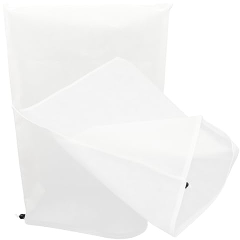 Ciieeo Lot de 2 Housses de Protection pour Plantes en Tissu Non Tissé Blanc 0,6 X 0,8 M Cordon de Serrage, Couverture Végétale Résistante Gel pour Jardin Hivernal et Protection