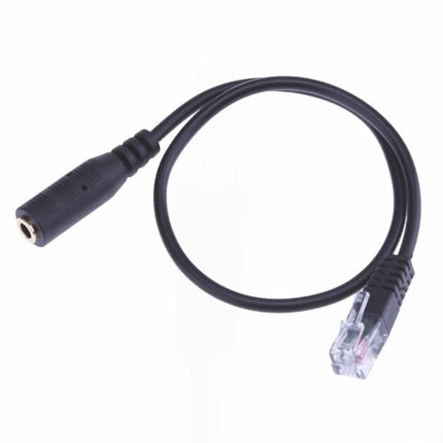 Connettore Doppio Professionale - Porta Da 3,5 Mm Femmina A RJ9 Maschio, Cavo Di Collegamento Telefonico Universale, Collegamento Di Comunicazione Unificato | Bridge Audio Di Alta Qualità Per Compatib