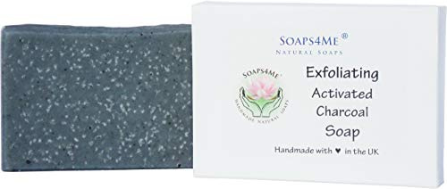 ATTIS Exfoliating Activated Charcoal Natural Handmade Soap (1pc) | Rosemary Essential Oil | Lemon Essential Oil | Organic Coconut Oil | Cocoa Butter
