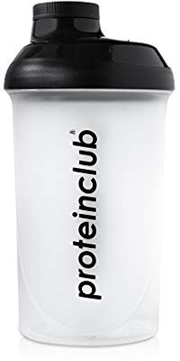 proteinclub Eiweiß Protein Shaker (500ml) | Fitness Mixer | BPA frei | Sieb-Einsatz für cremige Shakes ohne Klumpen | Auslaufsicher | Spülmaschinen-, Mikrowellen- & Gefrierschrank geeignet