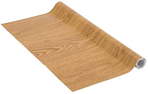 Venilia Klebefolien Basicline Pellicola Adesiva Decorativa, Senza Ftalati, PVC, Rovere Caramello, 67,5 cm x 1,5 m