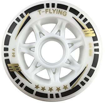 LUOSHUAI Scooter Reifen 8 Teile/Satz 84A 84mm Inline-Skates Räder Professionelle Geschwindigkeit Free Skating Roller Skating Scooter RäDer (Color : White Wheels Bearing)