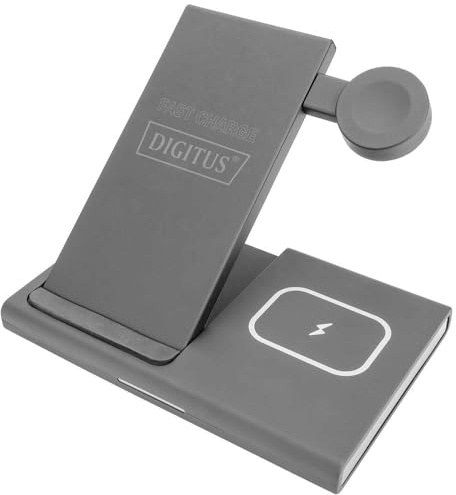 DIGITUS 3 in 1 Ladestation, Wireless für Apple iWatch, Airpods, iPhone