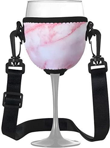 Wailicop Wine Cup Holder Weinglashalter Umhängen Wine Glass Holder for the Neck, including Neck Strap (Lanyard), Christmas Birthday Wedding Party