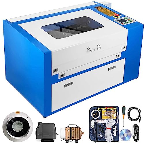 50W Graveur Laser CO2, Machine à Graver Laser, Découpe Laser, Gravure Laser Sihao 300x 500mm Port USB Haute Précision RDWorks 220V Europlug pour graveur Bois Verre Papier Cuir Tissu
