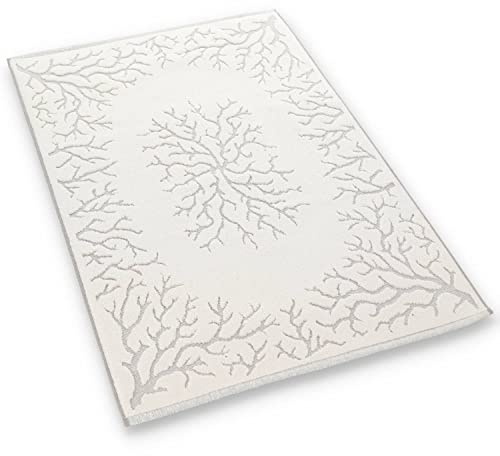 Casatessile Badematte Schwamm Baumwolle Corallo Saugfähiger Badteppich, Frottee Teppich - Tortora, 60x90 cm.