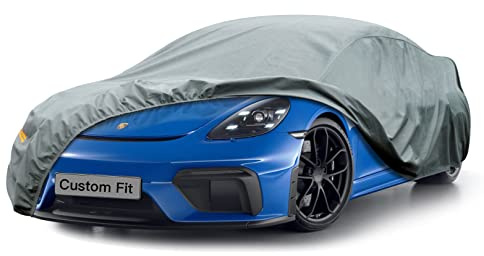 Kayme Heavy Duty Car Cover Waterproof Breathable, Custom Fit Porsche 718 Boxster/Cayman/Spyder (2016-2025), Outdoor Full Cover Sun Rain UV Dust All Weather Protection. Shipping From UK Warehouse