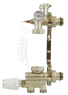 Wärmer System Fußbodenheizung Mischventil mit Thermostatkopf für UFH Verteiler, ZL2548