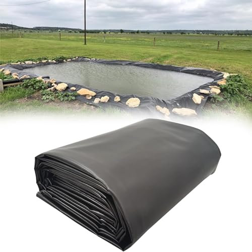 boieytioku Outdoor Pond Liner Hdpe Waterproof Pond Lining Large Fish Pond Membrane 3x4m 4x5m 5x7m 6x10m Heavy Duty Underlay for Stream Fountain Garden Reservoir