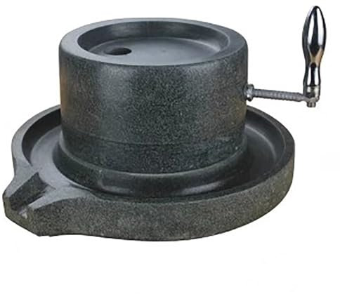 Mulino a Pietra Manico in Acciaio Inox Macina Cereali Manuale, caffè tè Macchina per Macinare la Soia Domestico, Manuale Polverizzatore di Pietra Naturale Ornamento(22cm x 35cm (8 5/8 x 13 3/4))