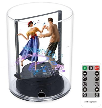 FlexiSpaceUS Ventilateur hologramme 3D publicitaire, 360 degrés Hologramme ventilateur publicitaire projecteur contrôle application projecteur holographique vidéo holographique