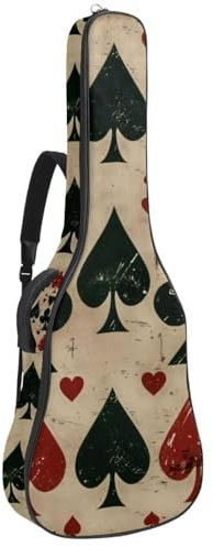 Gitarrentasche in voller Größe, wasserdichte Gitarren-Abdeckung, Tragetasche für akustische klassische E-Gitarren, Ananas, nahtloses Muster, Mehrfarbig 04, 42.9x16.9x4.7 in, Lässiger Tagesrucksack