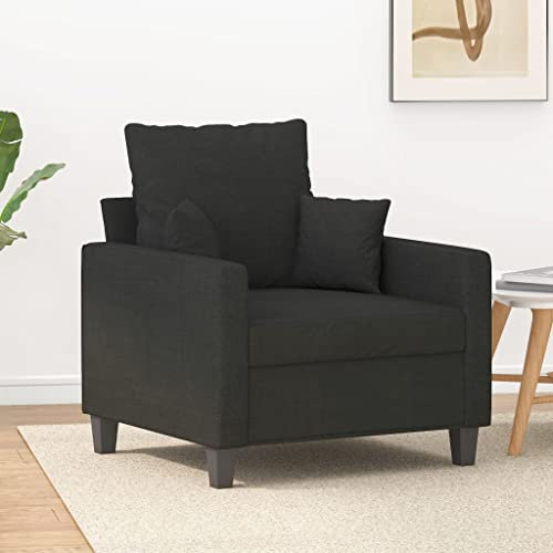 Xichuzi Sessel Schwarz 60 cm Stoff, Relaxsessel, Fernsehsessel, Kinosessel, Gaming Couch - 359255