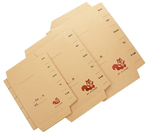 Sewroro 30stücke Kraftpapier Buch Abdeckung Buchhülle Schutzhülle Für Notizbücher Mit Informationsleiste Zum Schutz Und Dekorieren
