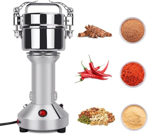 Electric Grain Grinder, 150g Stainless Steel Herb Grinder, 850w Commercial Spice & Coffee Bean Grinder, Fast Superfine Pulverizer for Herbs, Spices, Nuts, Cereal
