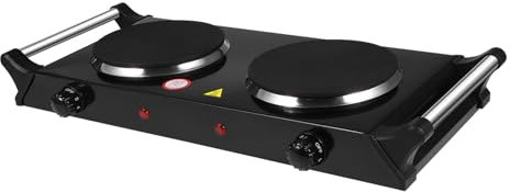 DIYEAH 2000w Furnace Portable Stove Cast Iron Plates for Home Kitchen Use Dual Burner Hot for