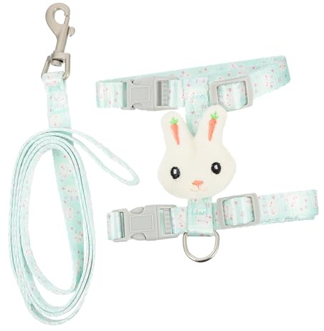 Toyvian Katzenleine Geschirr Zuggeschirr Aus Nylon 1,5cm Atmungsaktiv Weich Für Outdoor Katzen Haustierbedarf