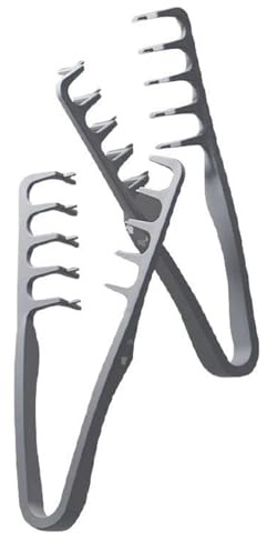 2PC Pettine per texture, pettine per acconciature a denti larghi volumizzante, strumento volumizzante per radici, accessorio per la cura della frangia, strumento per parrucchieri (grigio + rosa)
