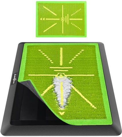 LIBERRWAY Tappetino da golf per analisi dell'oscillazione con 1 ricambio per allenamento oscillante, tappetino portatile per migliorare la precisione e la distanza dell'oscillazione all'aperto/interno