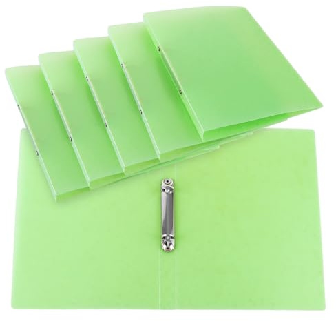 JMIATRY 6 Stück Ringordner A4 Schmal, Grün Ringhefter A4, Ordner A4 Schmal, Ringmappe A4 für Schule, Büro, Zuhause