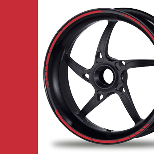 PROFILETEC.COM NEW! Felgenrandaufkleber GP Style Auto Motorrad Felgenaufkleber (matt rot)