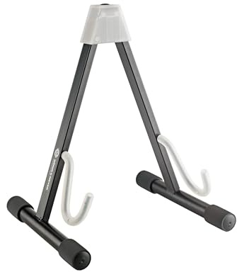 K&M 17540 E-Gitarrenständer Schwarz – 22 bis 35 cm Breite – Ständer für elektrische Gitarren mit Nitrolack