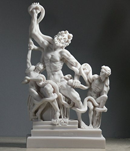 Skulptur - Laocoön und seine Söhne - Gruppe, Schlangen, Museum, Alabaster-Statue, Skulptur, 11 Stk.