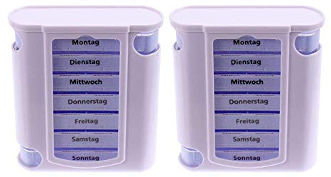 Osma Pillen-/ Tablettenbox 13x11x4cm Wocheneinteilung (2 x Pillendose)